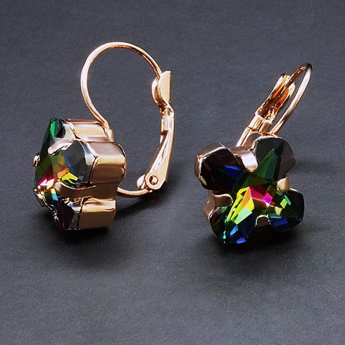 Auskari "Bizantijas Krusts (Vitrail Medium)" ar Swarovski™ kristāliem
